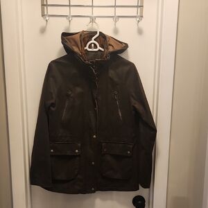 Fat Face Brown Raincoat Hooded Outdoor Essential
